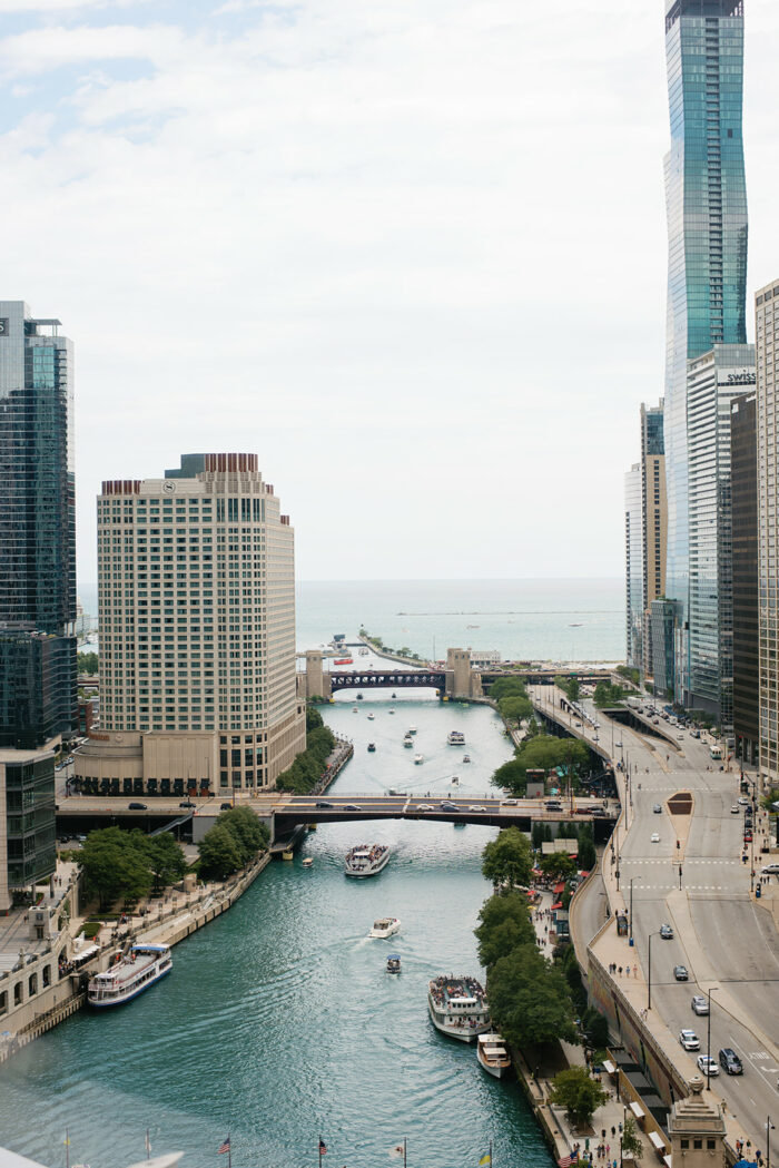Chicago aerial city views
