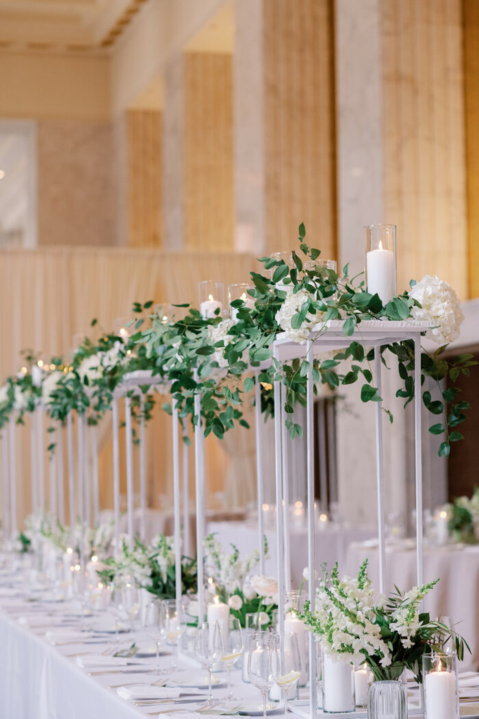 Chicago Old Post Office wedding reception decor