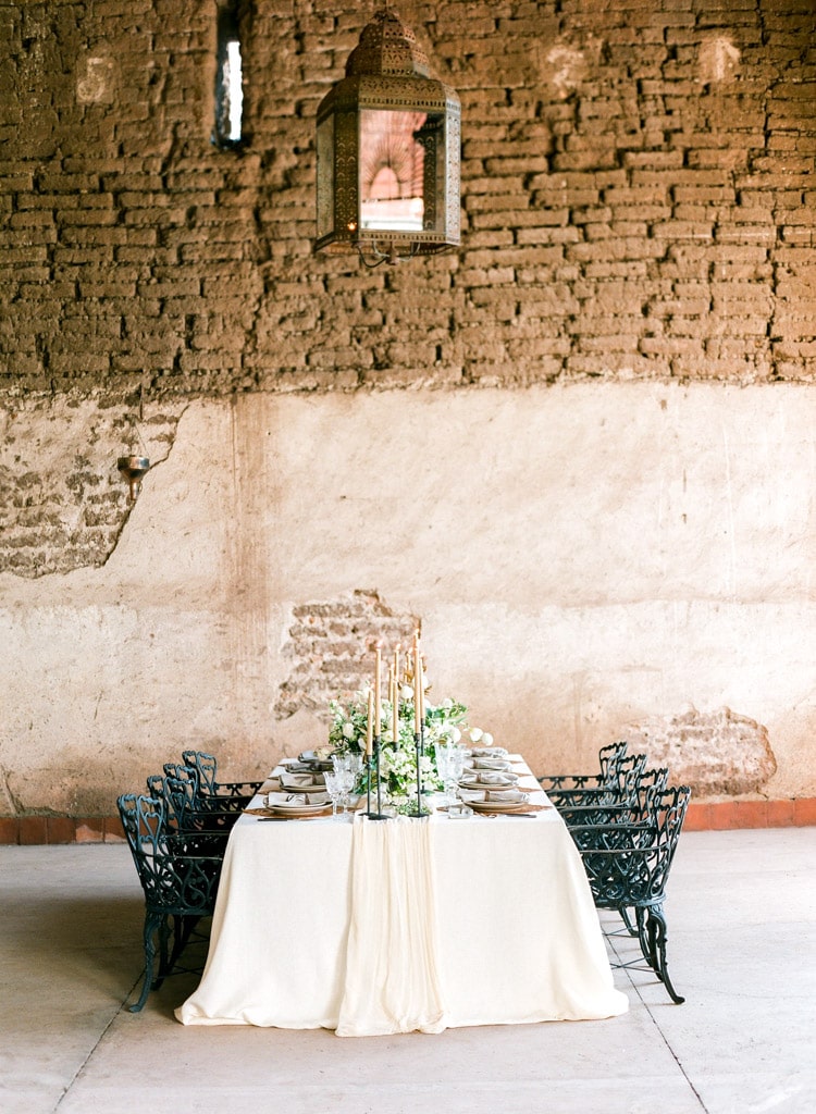 Wedding reception table at the hacienda