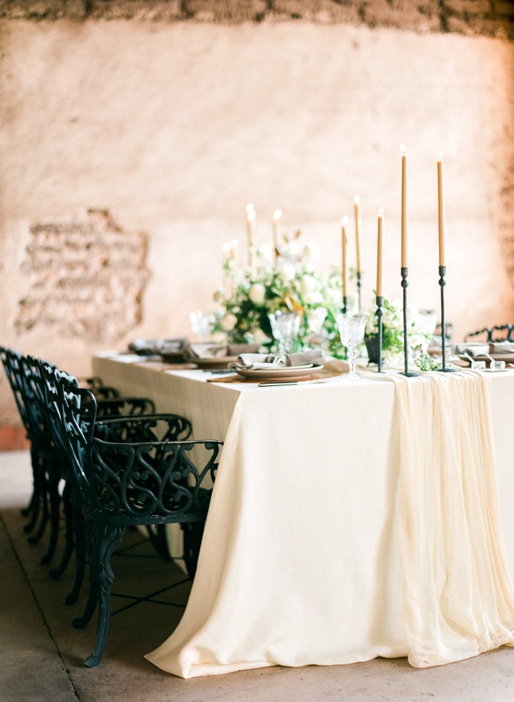 Tablescape with floral centerpiece