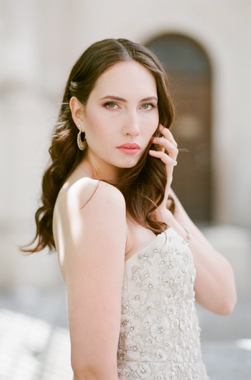 Portrait of a bride at her destination wedding in Italy