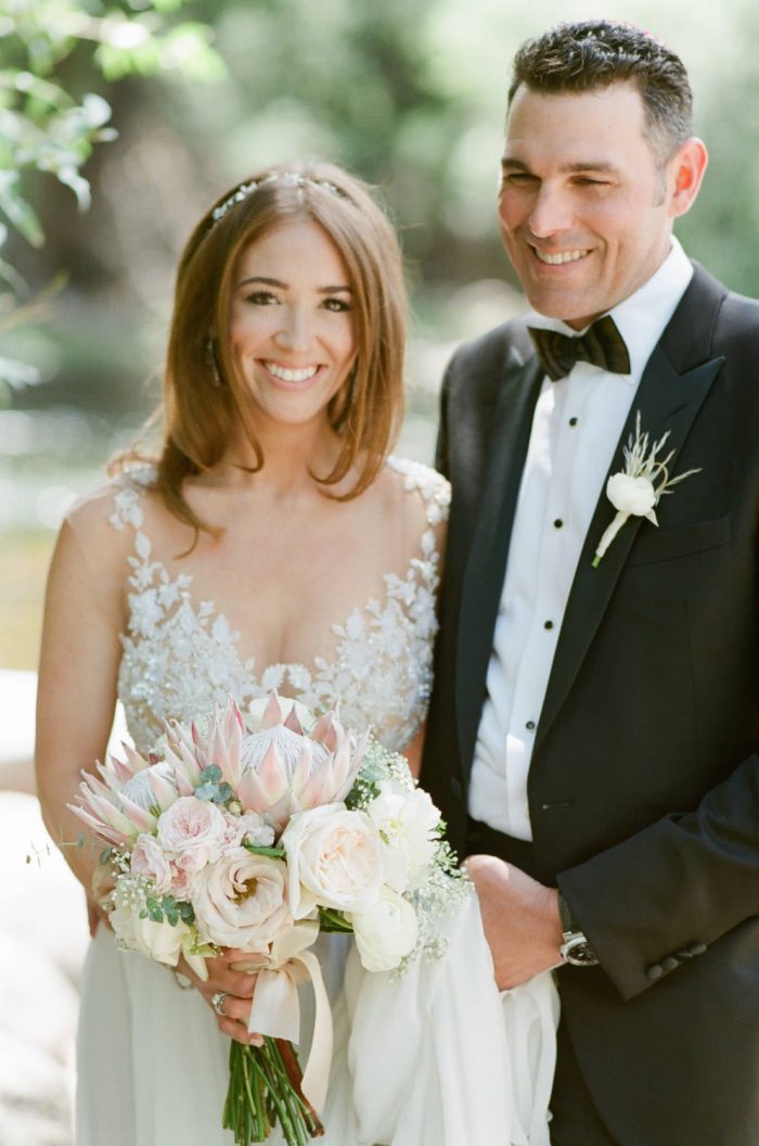 Newlywed couple at The Riverfront Westin Resort and Spa in Beaver Creek Colorado