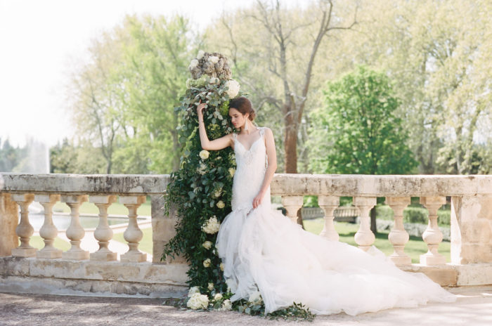 Portrait of a bride at Chateau de Tourreau