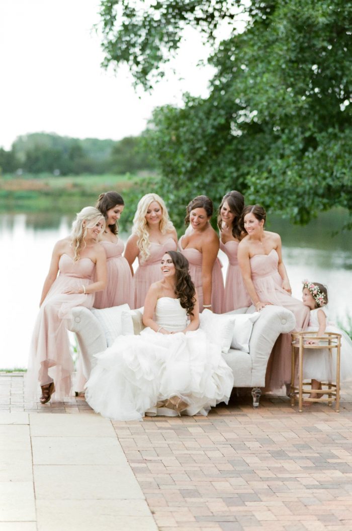 Bridal party at the Chicago Botanic Garden