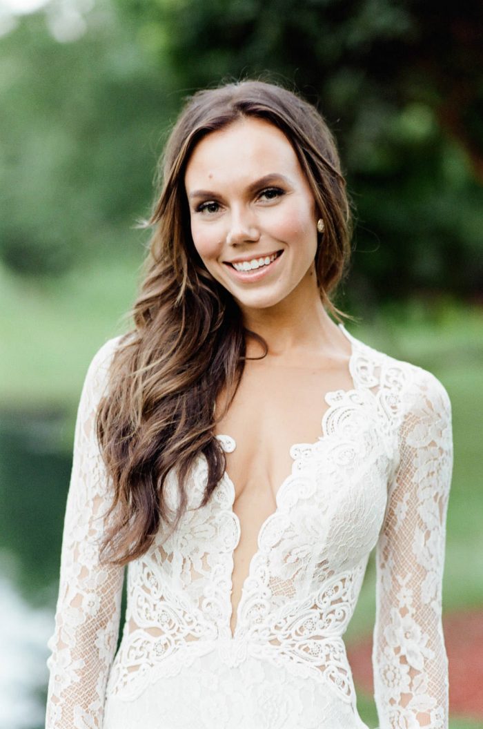 Stunning bride wearing a Berta Bridal gown
