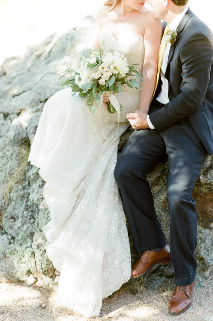 Wedding portrait at Estes Park Colorado wedding
