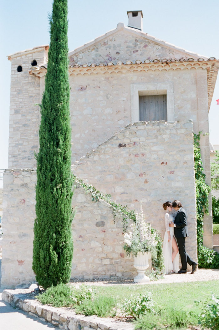 Stone building and scenery in Provence France
