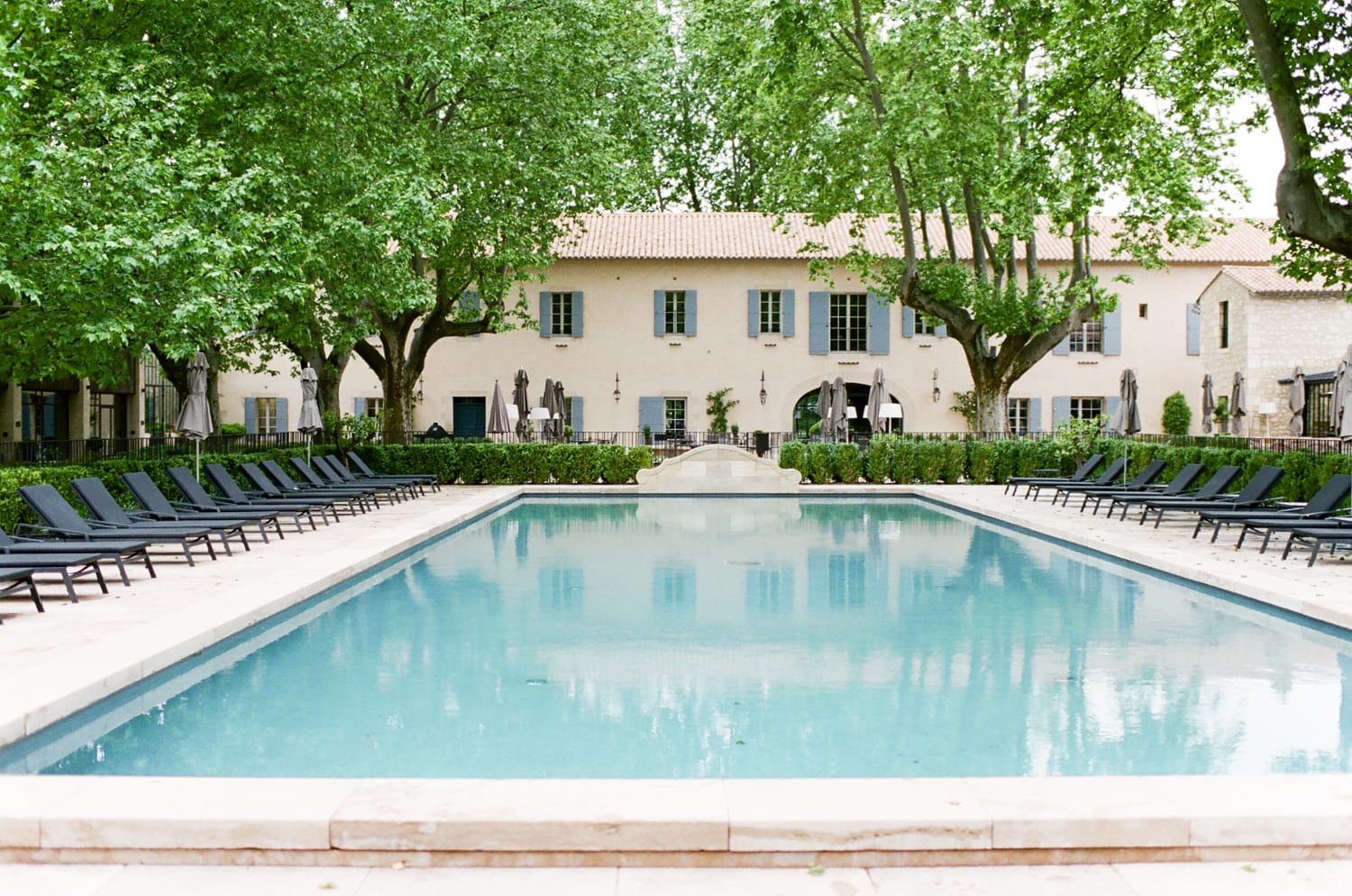 Pool site at Domaine de Manville in Provence
