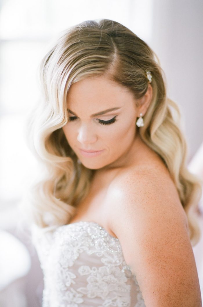Bride getting ready for her Aspen wedding