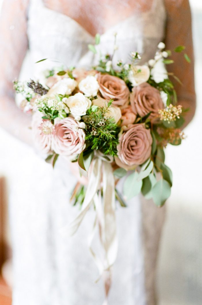 Bridal bouquet at Borgo Pignano in Tuscany