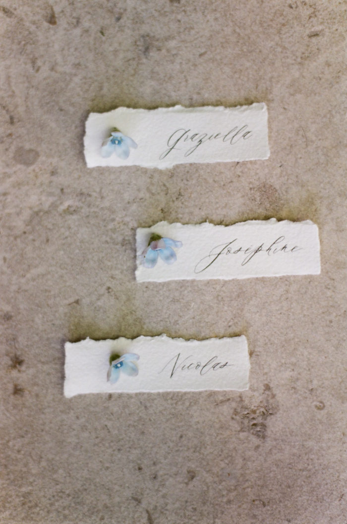 Wedding details at Domaine de Manville