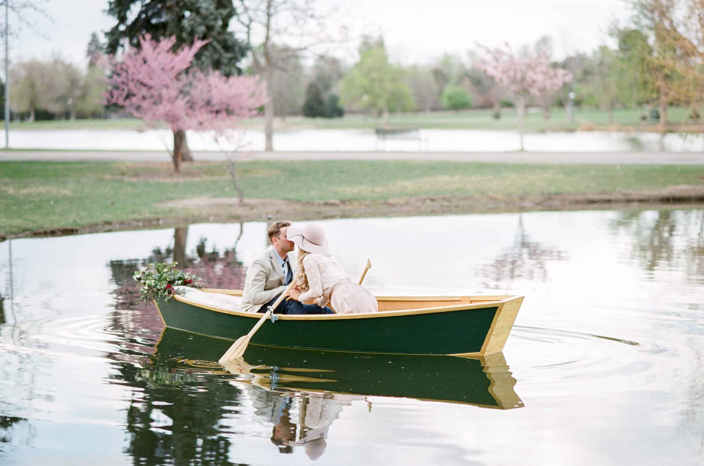 Wash Park Denver Engagement on Boat