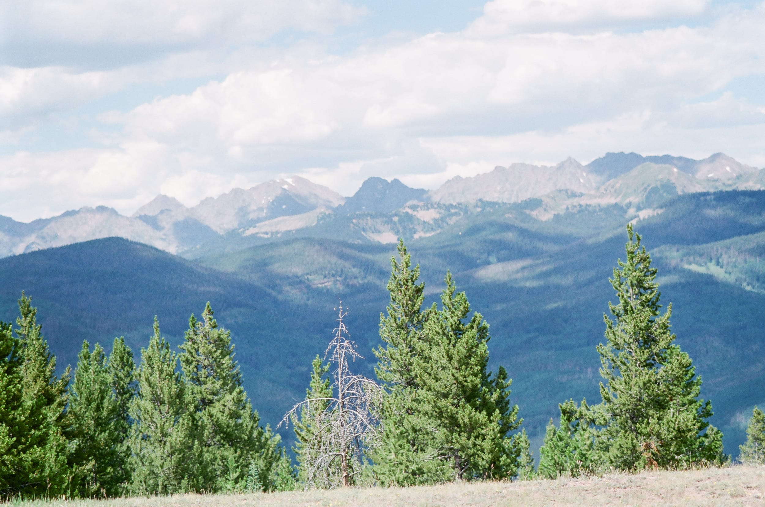 Mountain range of Vail in Colorado