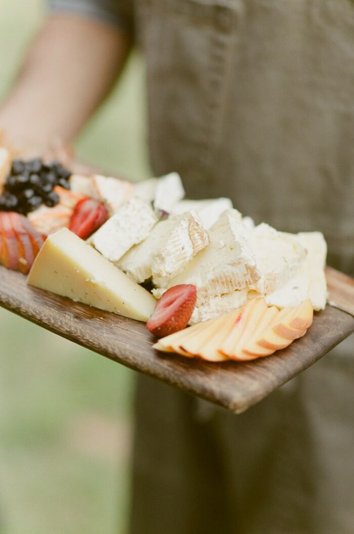 Cheese board at a wedding reception in Vail Colorado
