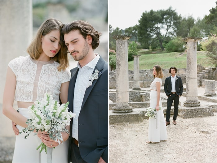 Bride To Be With Groom To Be At Glanum Ruins