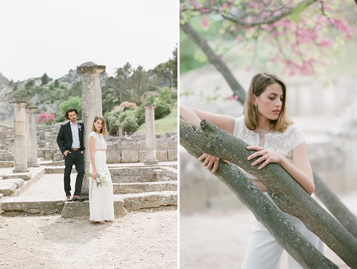 Happy Engaged Couple At Glanum Ruins