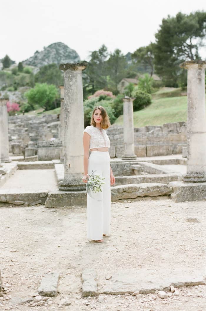 French Fine Art Wedding Photographer At Glanum Ruins At Tamara Gruner Workshops