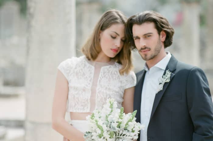 Bride Wearing Manon Gontero At Glanum Ruins