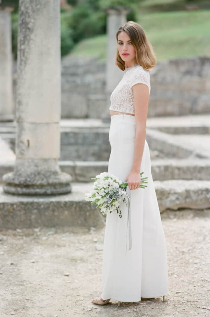 Bride With Bouquet At Glanum Ruins