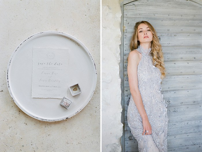 Engaged Bride At Le Clos Saint Esteve looking at the camera