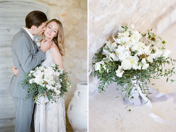 Engaged Couple Flirting At Le Clos Saint Esteve