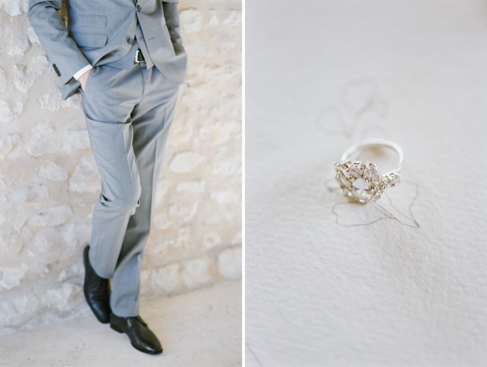 Closeup of engagement Ring from Susie Saltzman