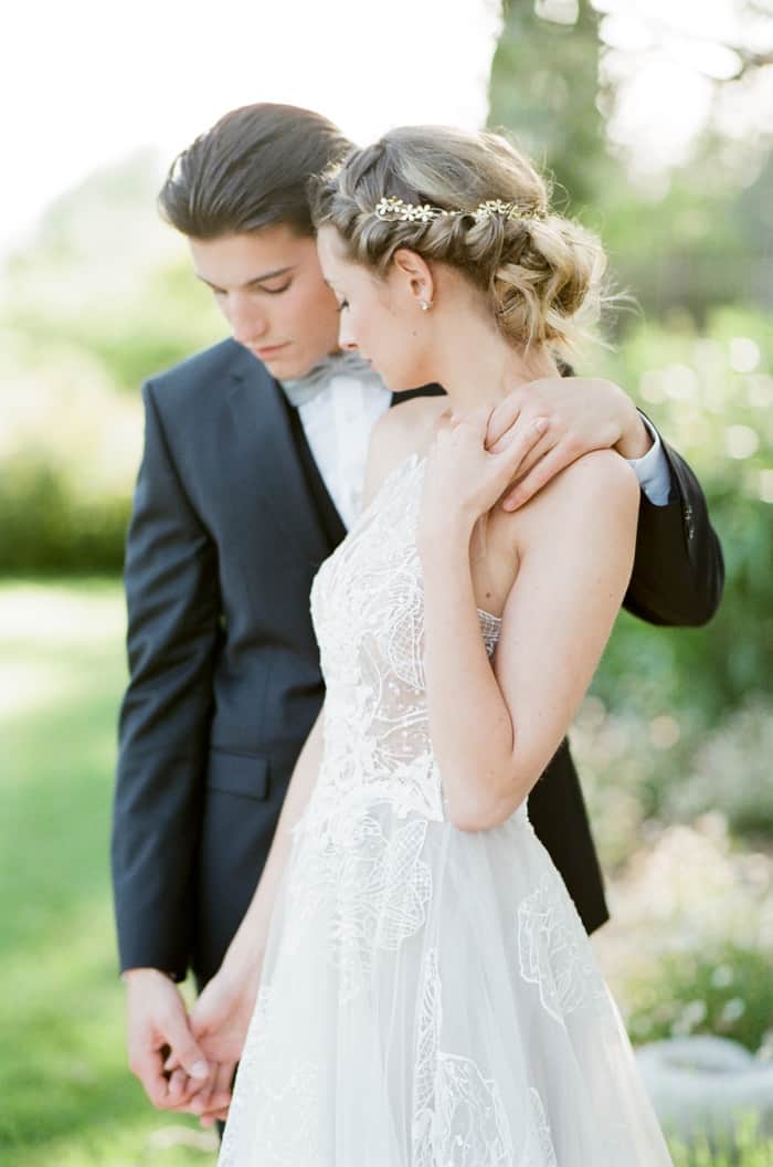 Romantic Wedding Couple Portraits during sunset session