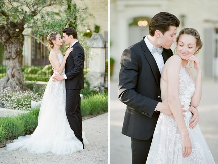 Styled summer wedding of wedding couple