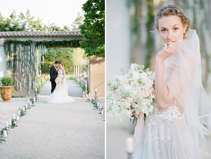 Collage of Wedding Couple At Wedding Ceremony Le Clos Saint Esteve