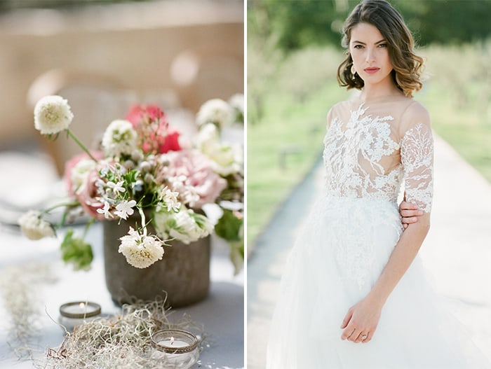 Wedding Reception Table Decor At Domaine De Manville In Provence