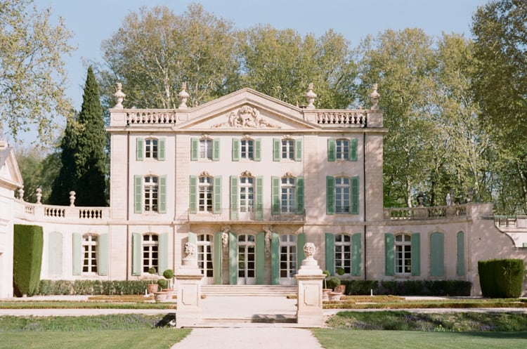 Facade of Chateau de Tourreau in Provence