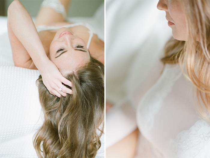 Bridal boudoir session at the Westin River Spa and Resort in Beaver Creek