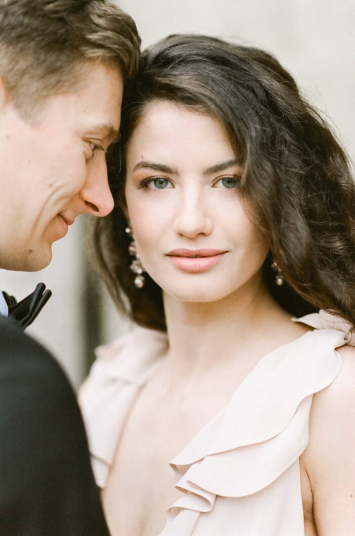 Engaged couple in Munich Germany