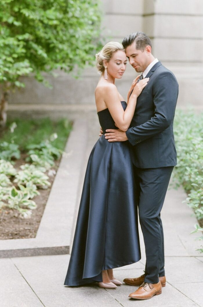 Man and woman embracing