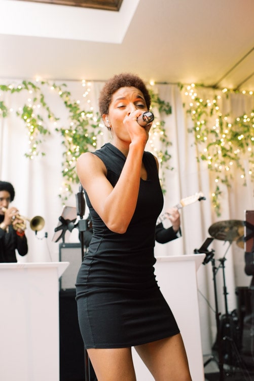 Singing from live band called the Northstar