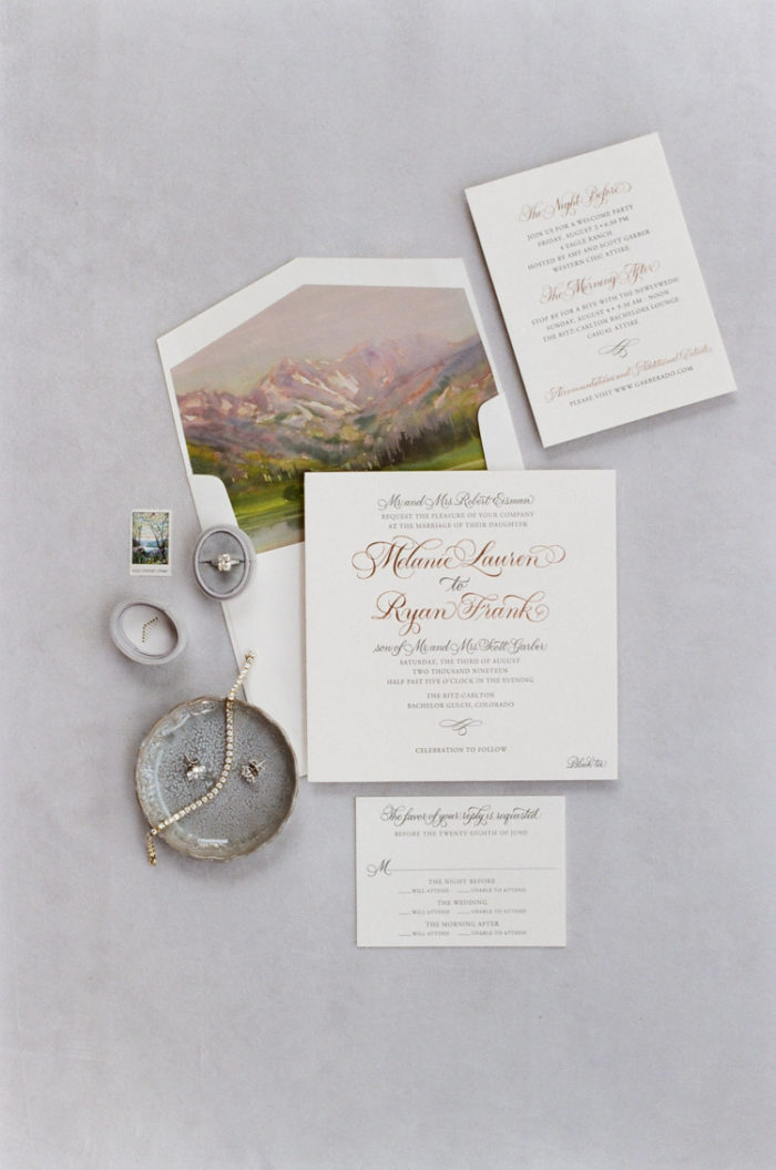 Stylized Custom Wedding Invitation Suite Stationery
