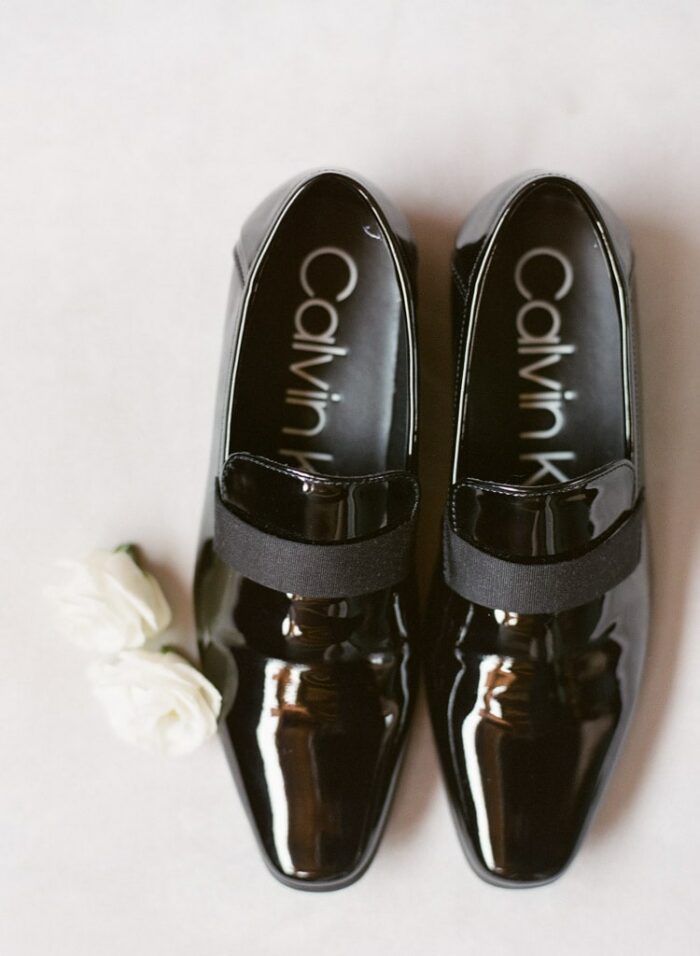 Man's black formal Calvin Klien shoes