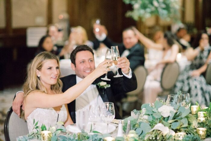 Couple toasting