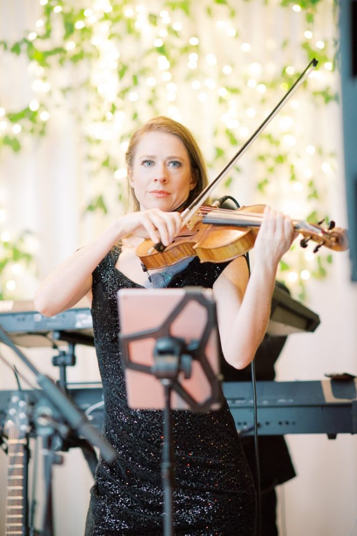 Violinist playing at wedding