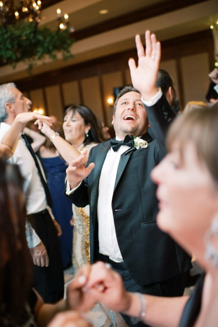 Wedding reception dancing
