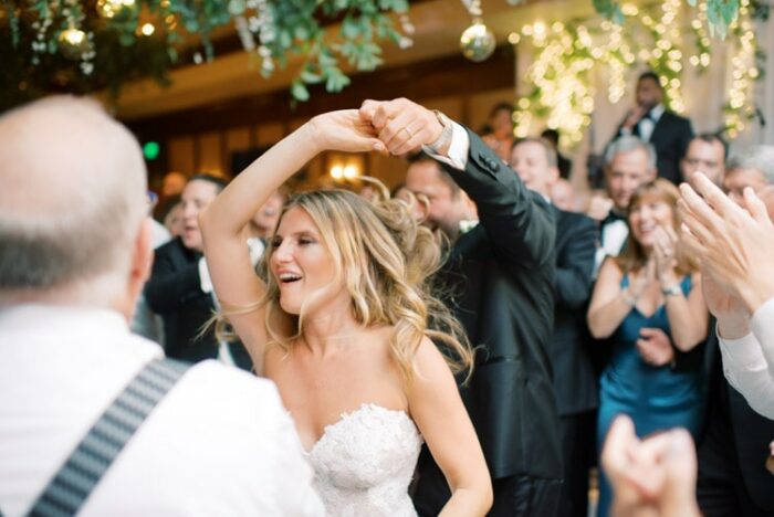 Married couple dancing