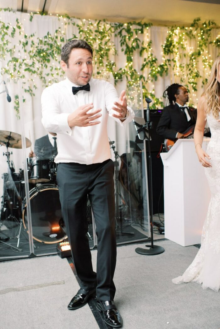 Band playing at wedding reception
