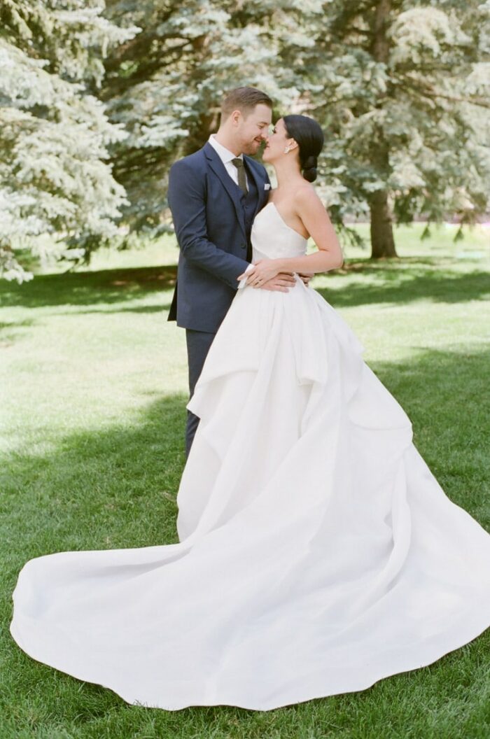 Happy couple looking close at each other