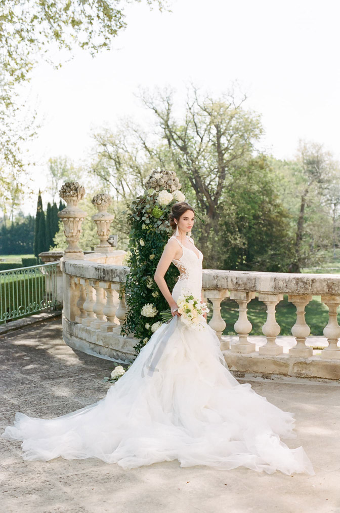 Bride posing at wedding session