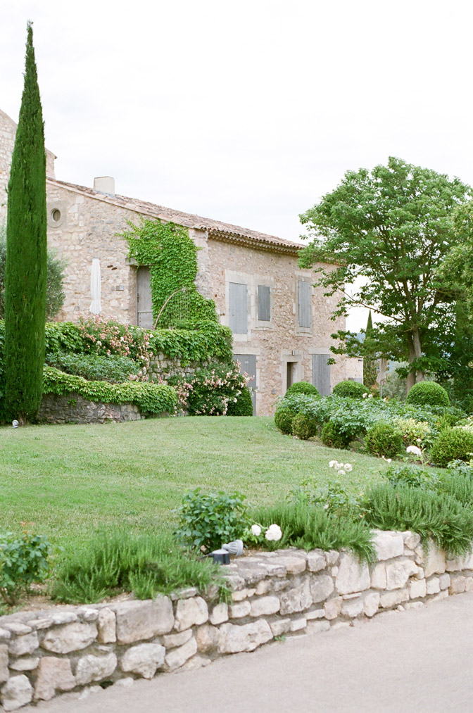 Outside area of La Coquillade estate