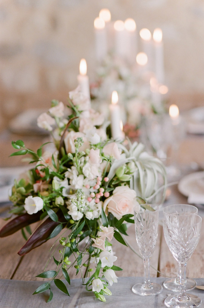 Floral centerpiece at table