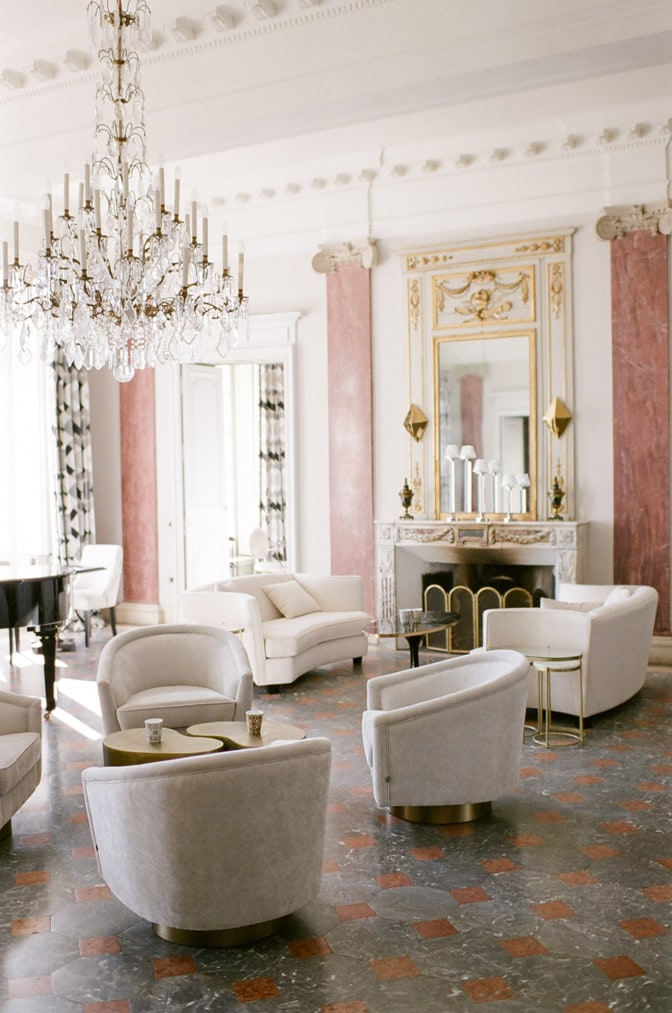 Stylish and elegant interior of Château Martinay