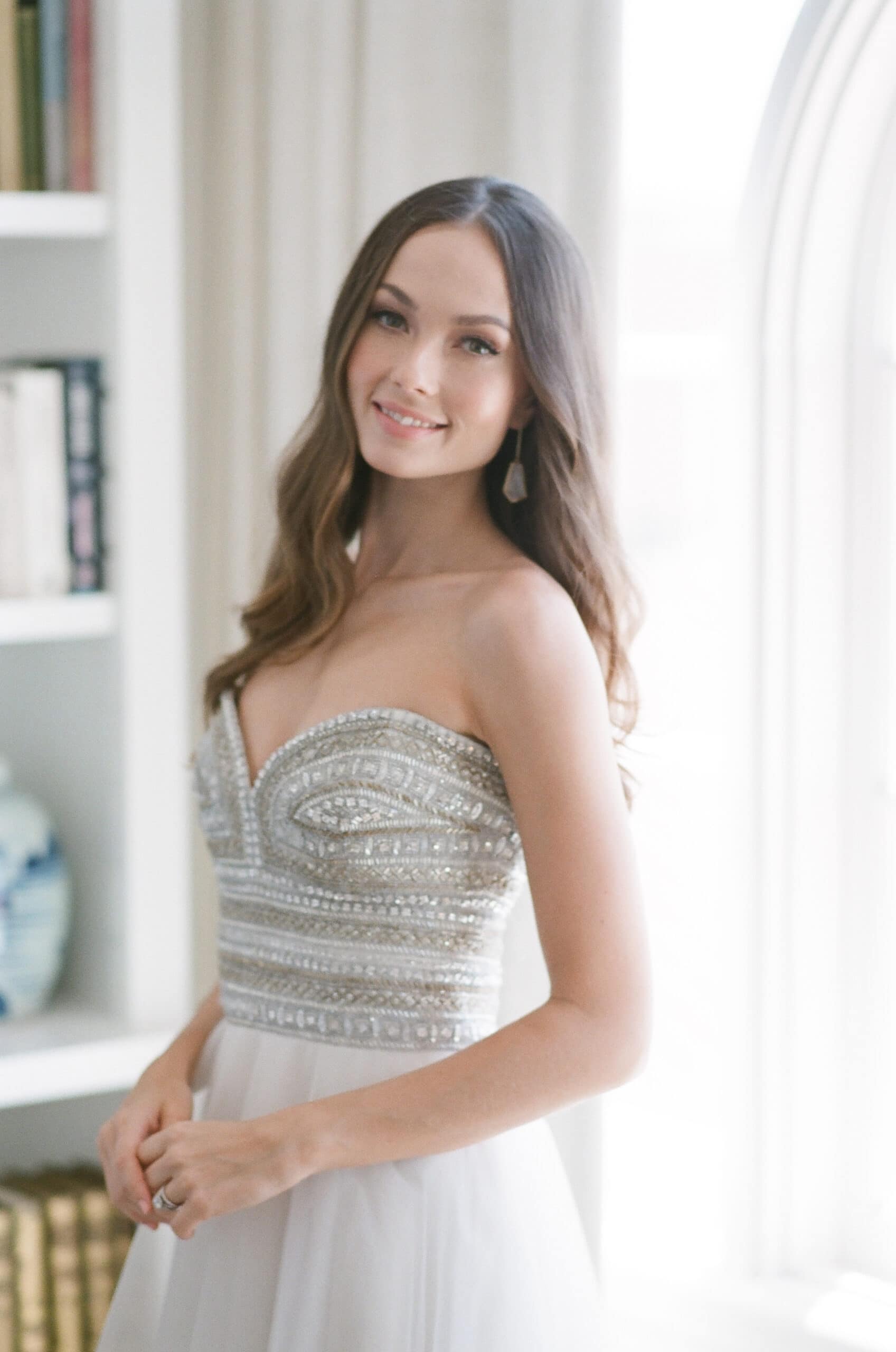 Wife of David Bradley Lim, Marketa, in her Naeem Khan Couture gown in Santa Monica California