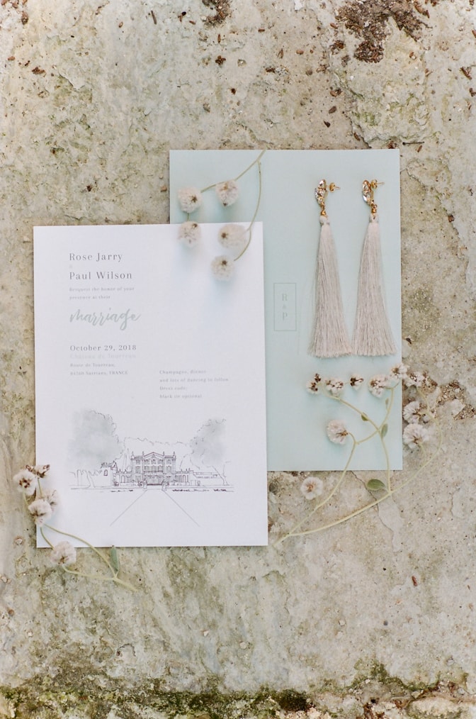 Modern luxury wedding invitation