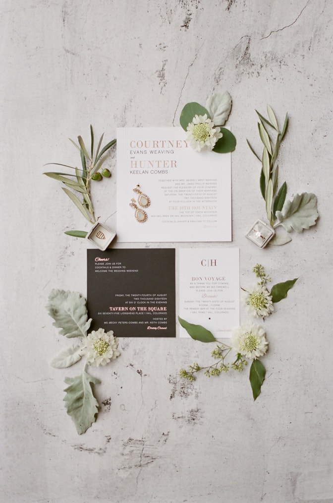 Modern luxury wedding invitation